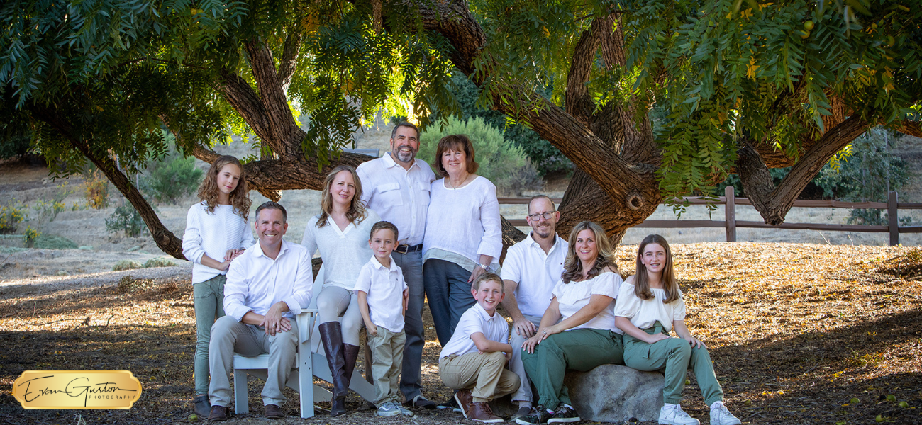 Family In white sitting - Family Portrait near Simi Valley - Evan Guston Photography